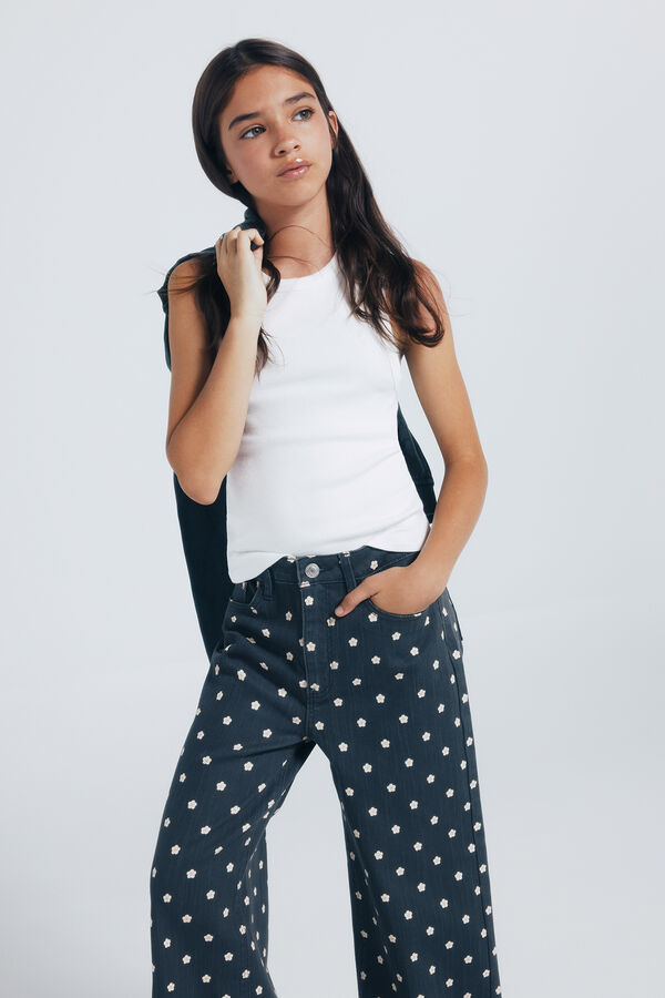 Springfield Kids culotte margaridas para menina cinzento