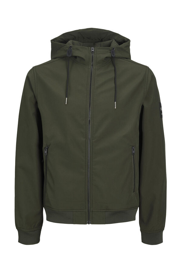 Jack & Jones Jaqueta softshell com capuz. verde