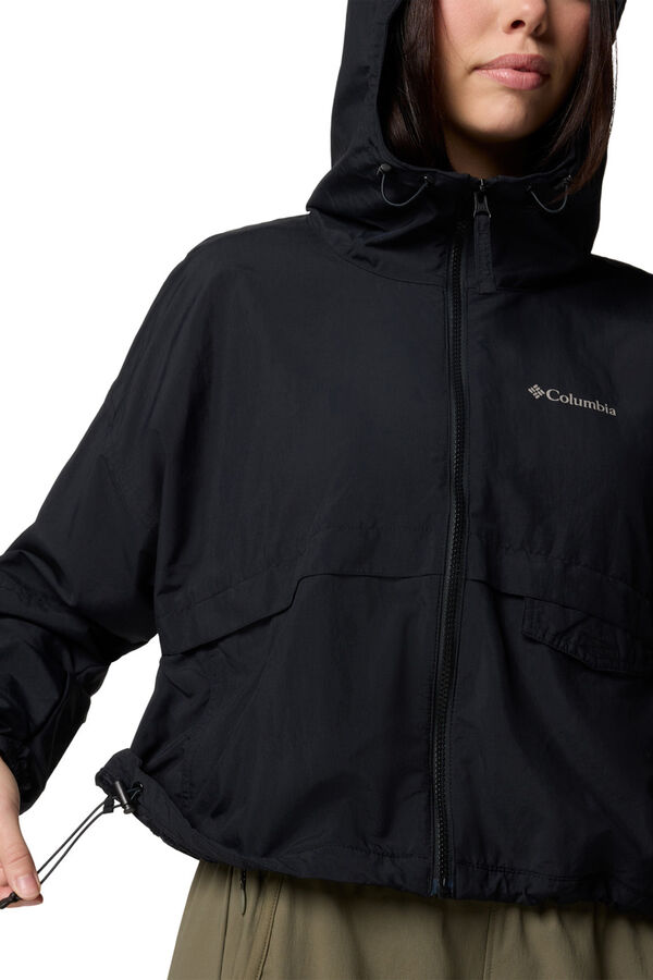 Columbia Cortavientos corto con capucha negro