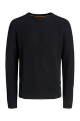 Jack & Jones PLUS Camisola básico de malha liso preto