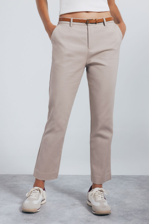 Springfield Calças chino retas camel