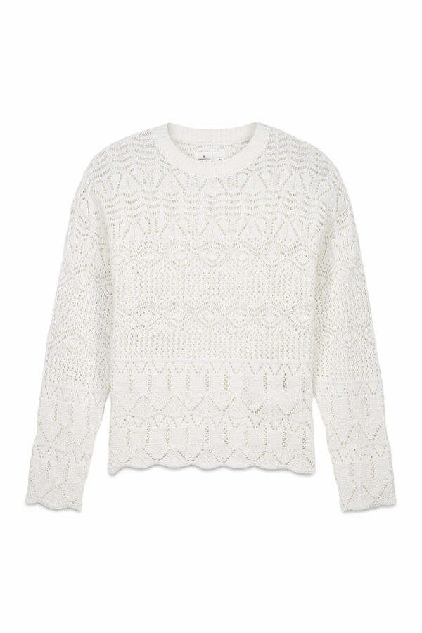 Springfield Camisola pointelle castanho