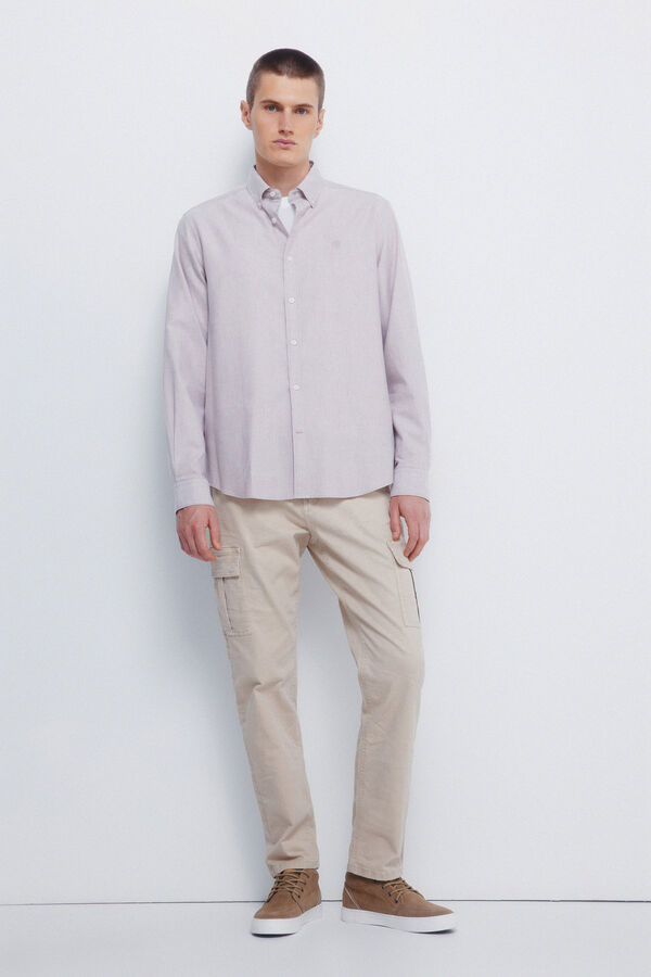 Springfield Camisa Tencel Oxford bege