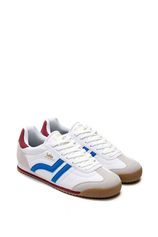 Lois Sapatilha de lazer retro anos 70 branco