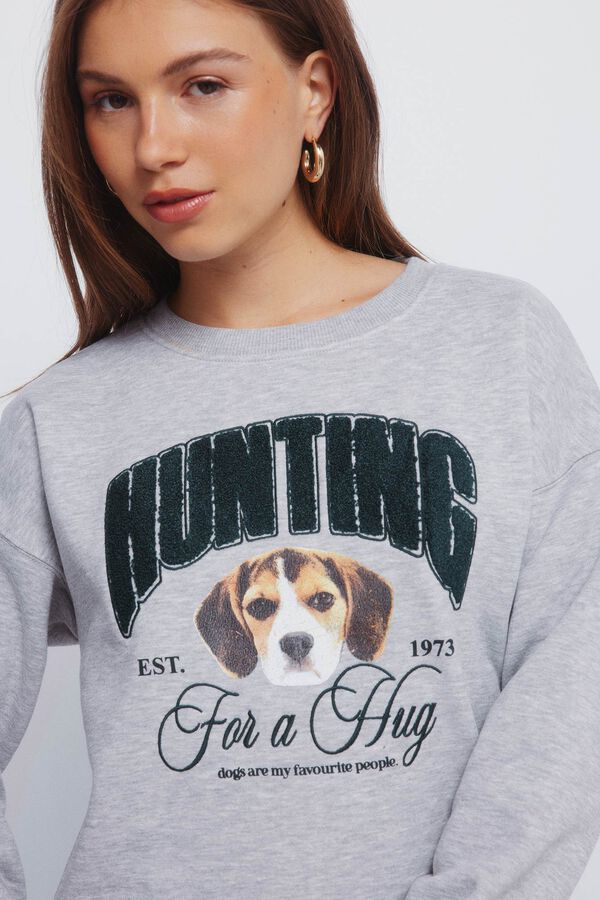 Springfield Sweatshirt "Ca&ccedil;a" cinzento