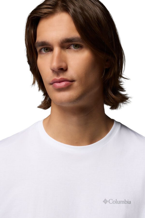 Columbia T-shirt b&aacute;sica de algod&atilde;o branco