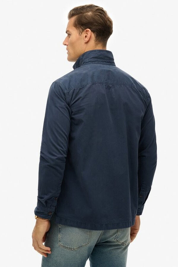 Superdry camisa de manga comprida  azul