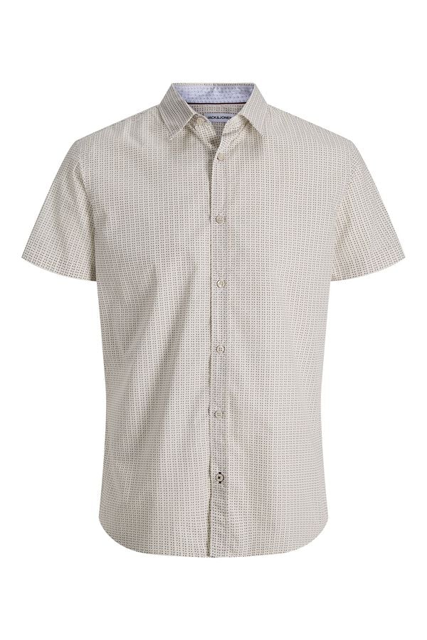 Jack & Jones Camisa slim fit estampada bege
