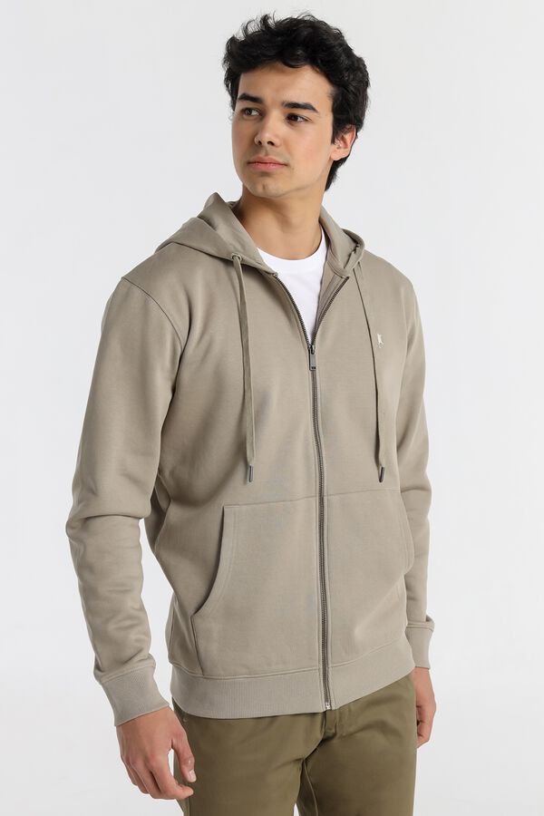 Lois Sweatshirt com fecho-&eacute;clair verde
