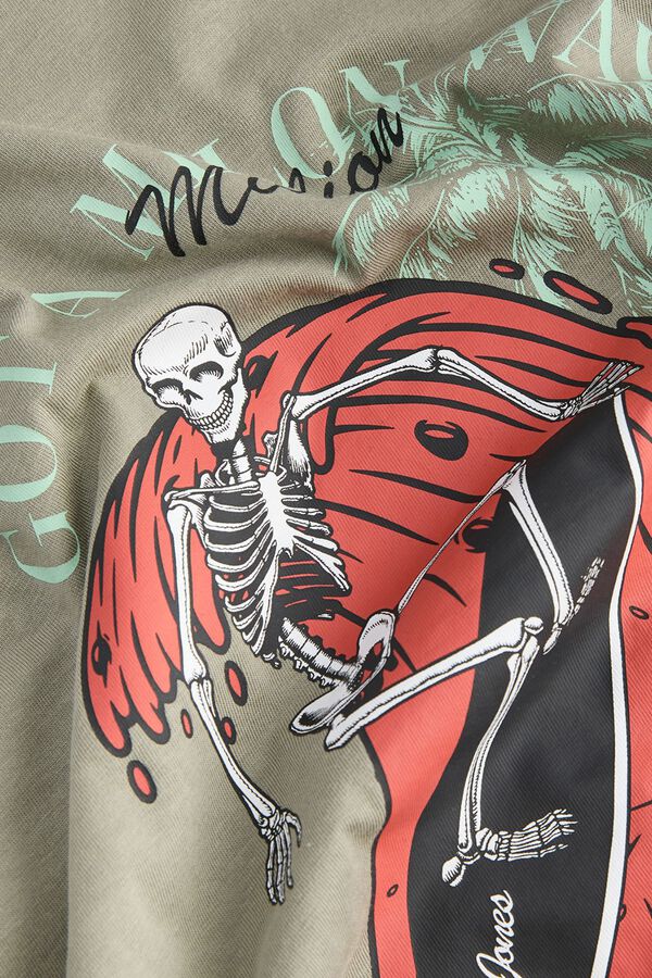 Jack & Jones PLUS T-shirt de manga curta estampada cinzento