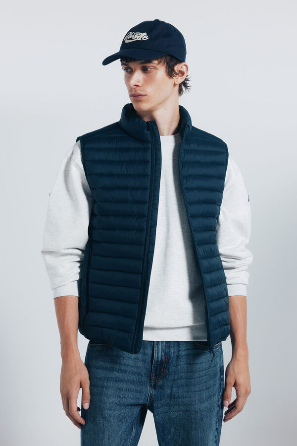 Springfield Colete acolchoado azul