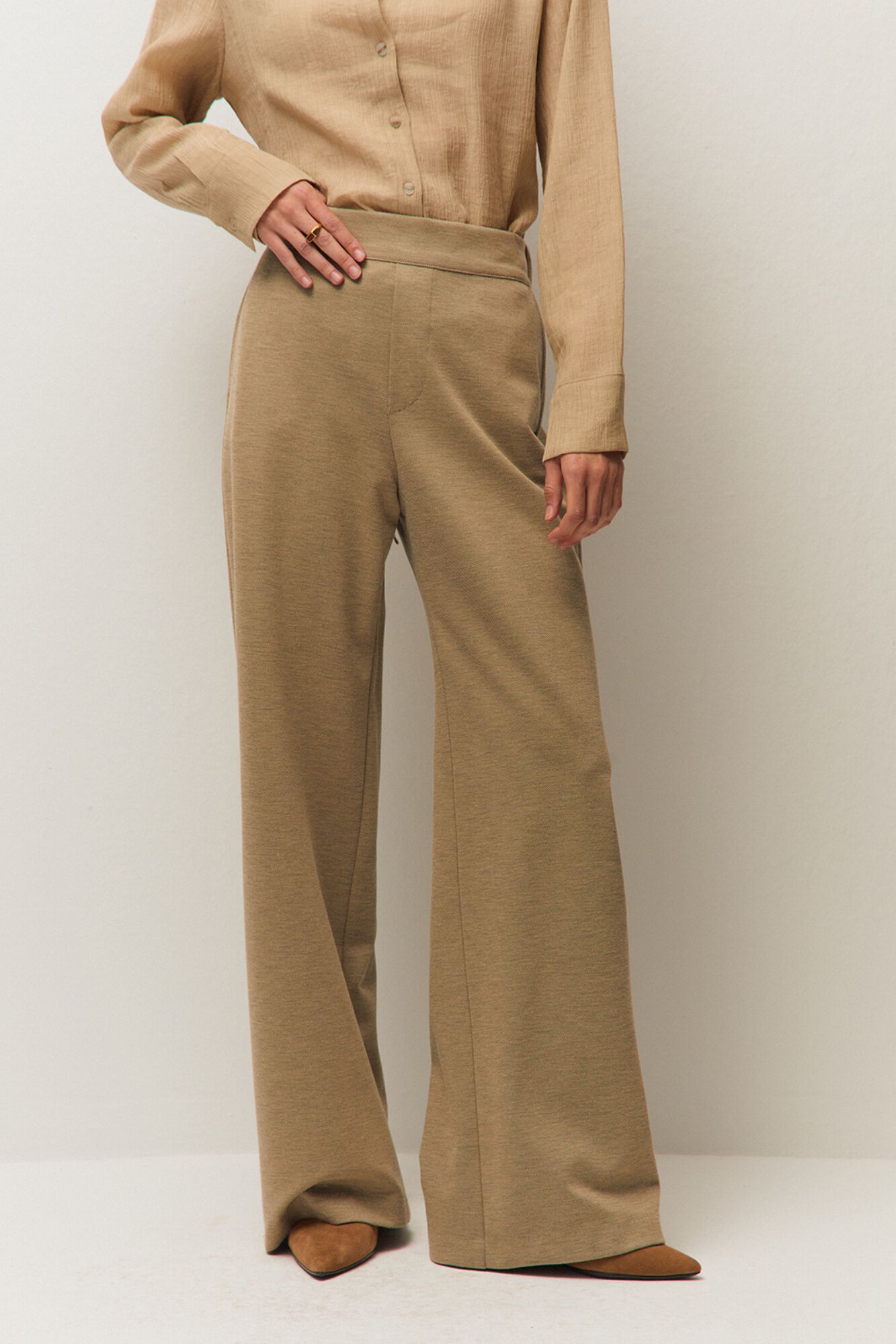 Systemaction Cal&ccedil;a wide leg &agrave;s riscas