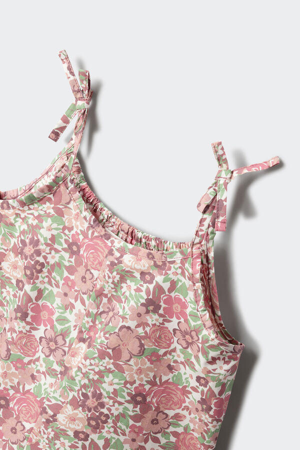 Springfield Kids Jardineiras de flores para menina rosa