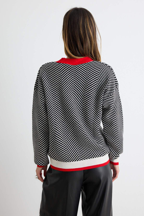 Trendyol Casaco de malha com bot&otilde;es vermelho