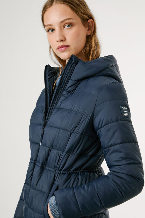 Pepe Jeans Jaqueta longa acolchoada de plumas azul