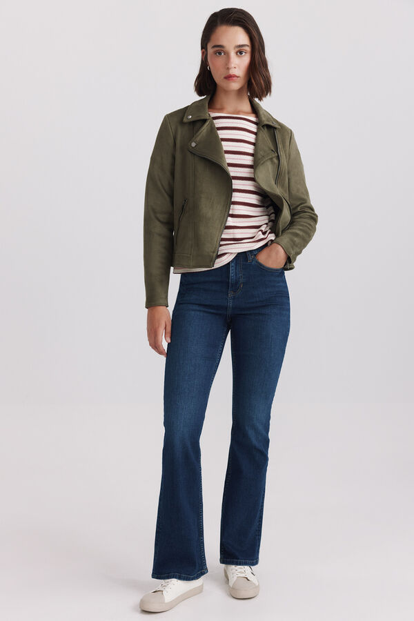 Springfield Camisola de riscas com bot&otilde;es no ombro vermelho