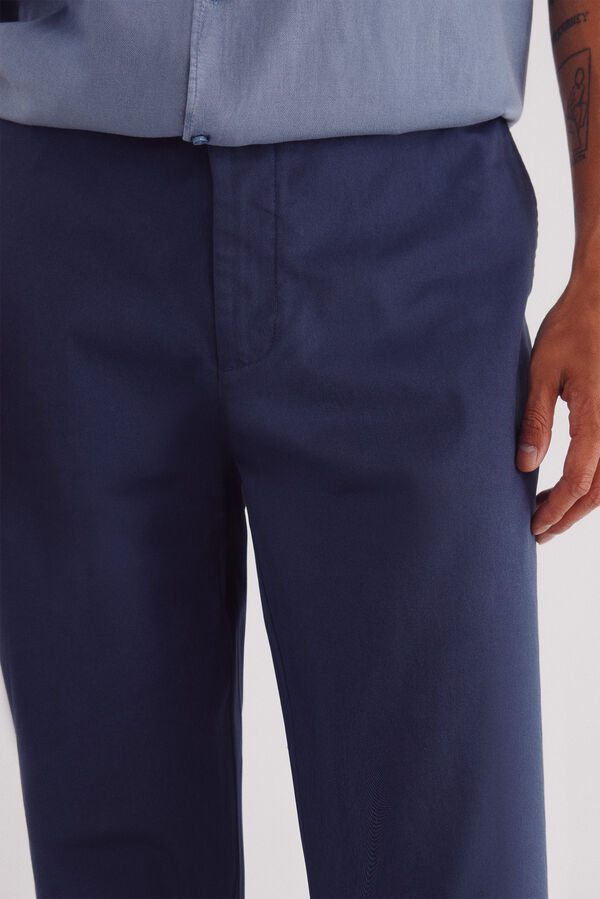 Springfield Slim fit lightweight chinos pants blue
