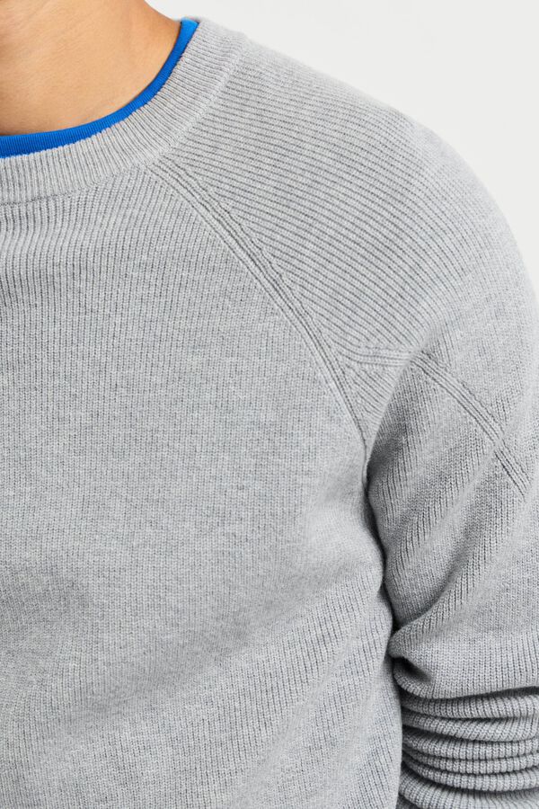 Pepe Jeans Camisola de gola redonda em l&atilde; cinzento