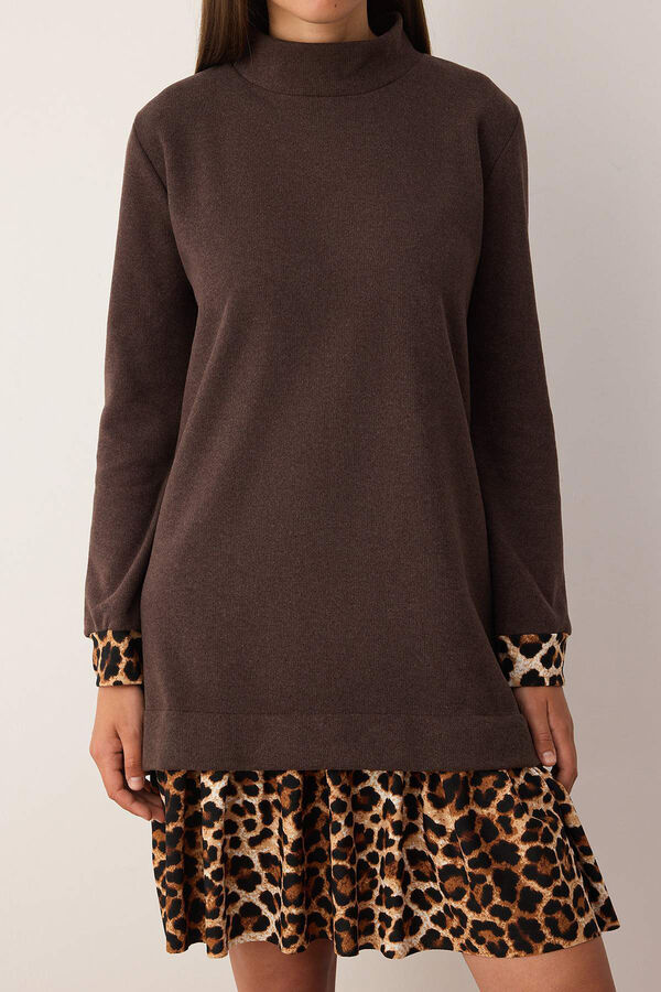 Trendyol Vestido mini de malha cru