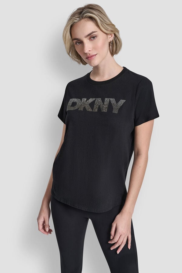DKNY T-shirt com logo preto