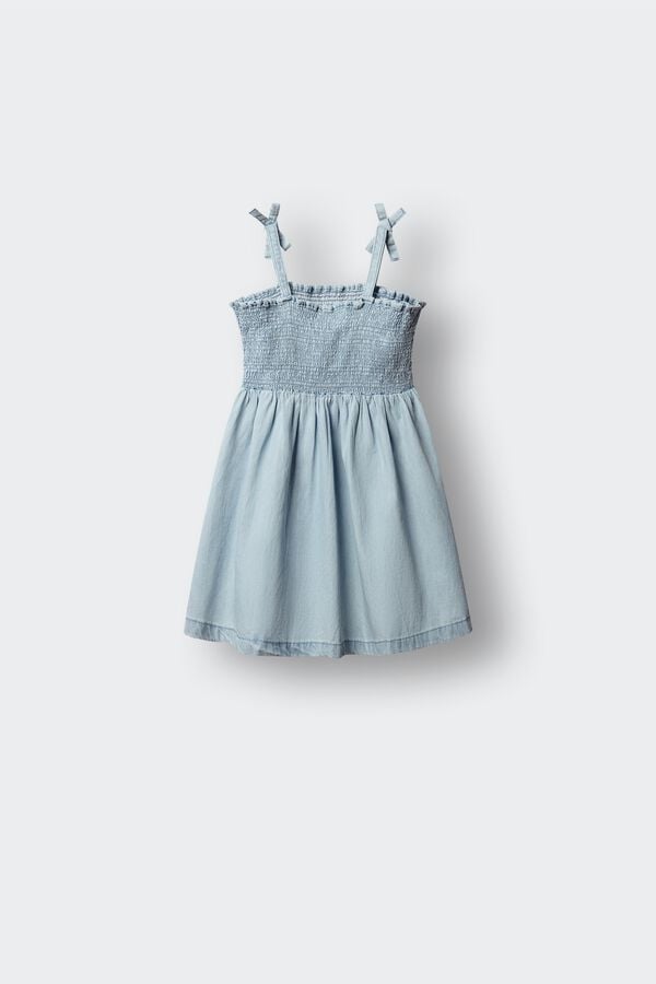 Springfield Kids Vestido com la&ccedil;os para menina azul