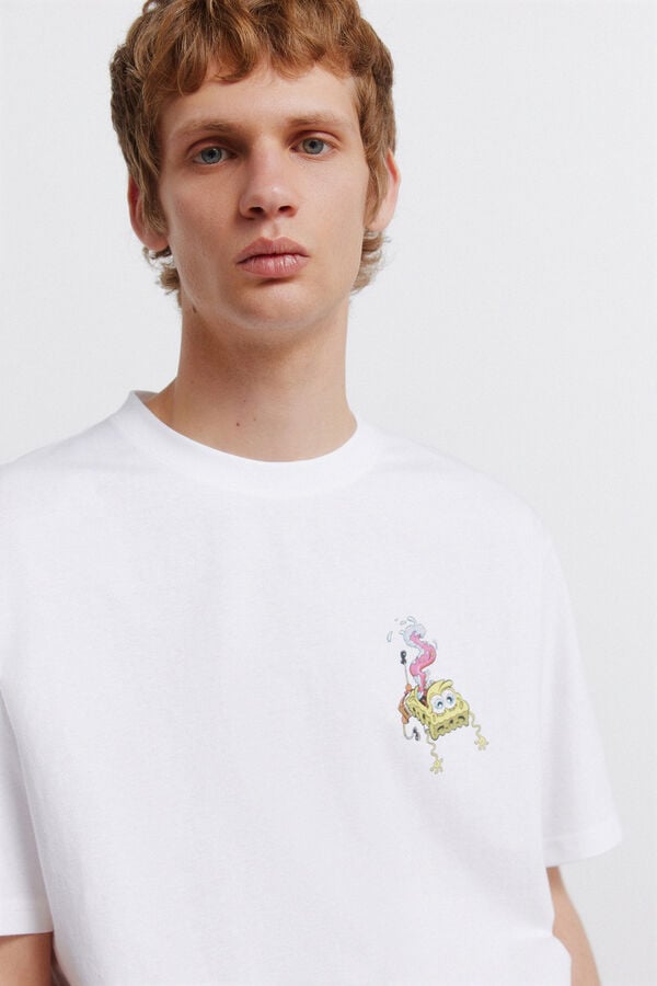 Springfield T-shirt Bob Esponja branco