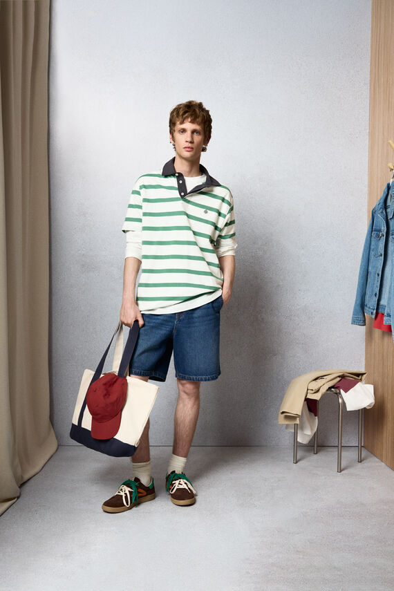 Polo piqué rayas contraste regular fit