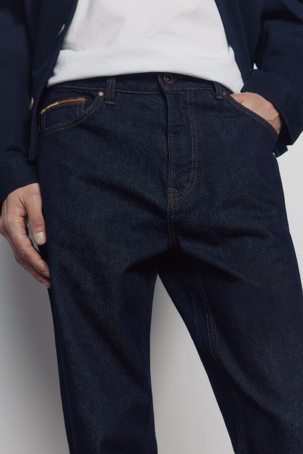 Springfield Jeans lavagem desbotada regular fit azul