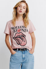 Springfield T-shirt manga curta rosa