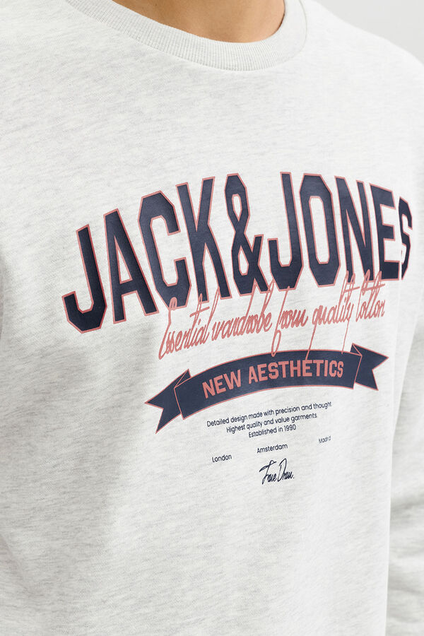 Jack & Jones Sweatshirt logo grande branco