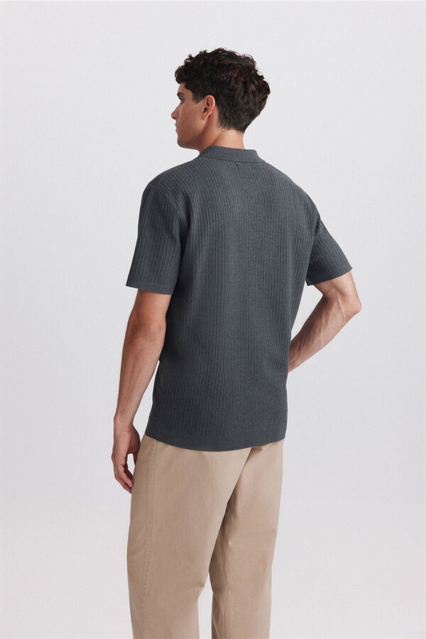 Springfield Casaco de malha em jacquard cinzento