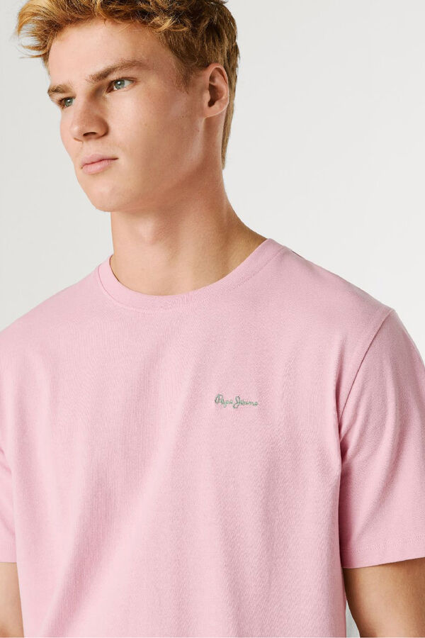 Pepe Jeans T-shirt manga curta rosa
