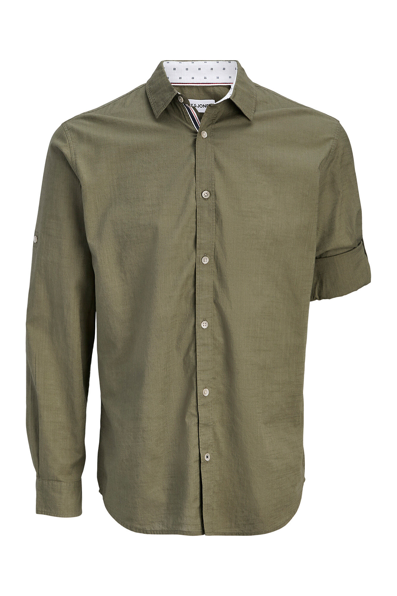 Jack & Jones Camisa manga comprida em algod&atilde;o