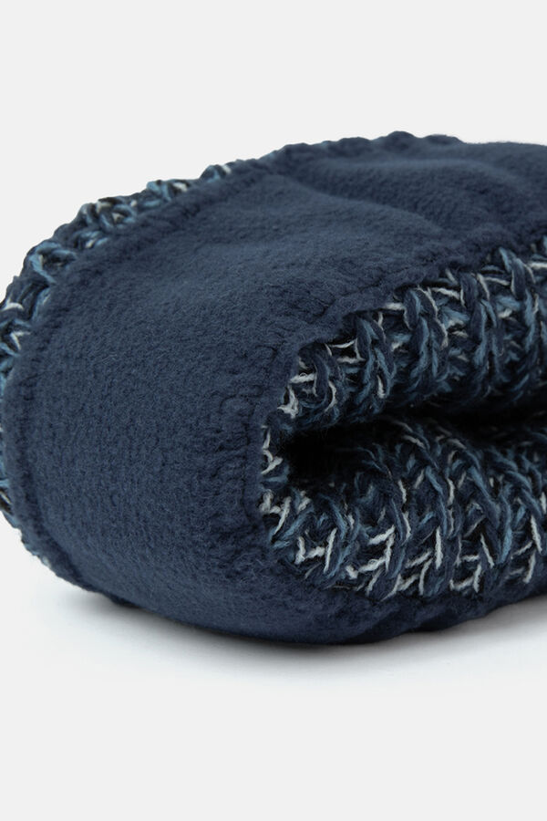 Izas Gorro de malha com forro polar azul