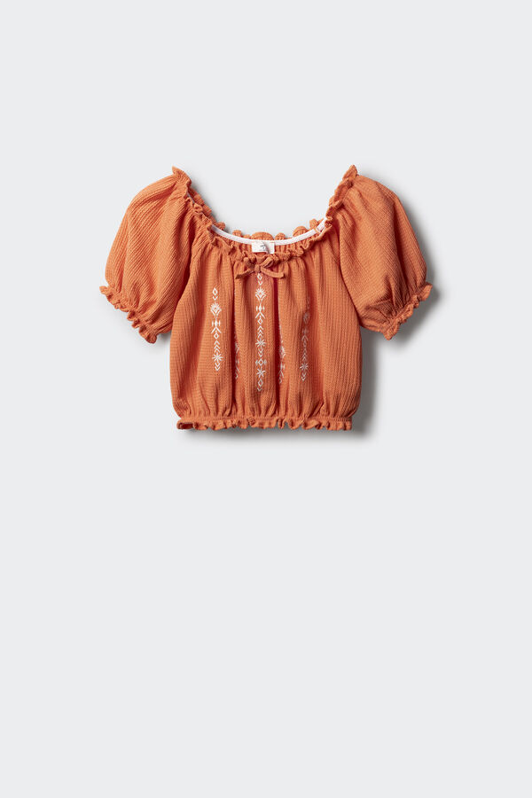 Springfield Kids Blusa franzida para meninas vermelho
