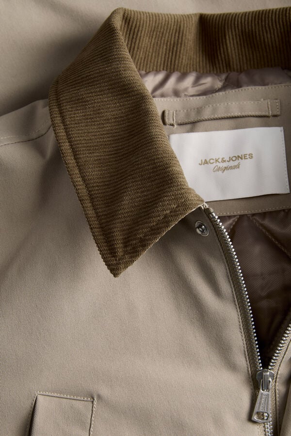 Jack & Jones PLUS Blus&atilde;o acolchoado cinzento