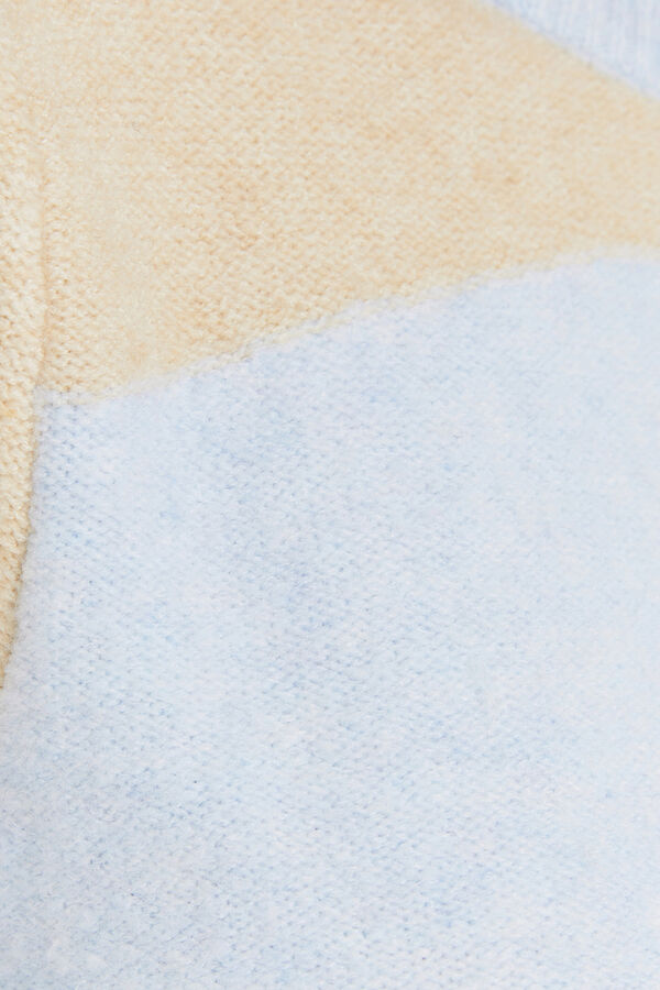 System Action Camisola jacquard tricolor azul