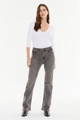 System Action denim jeans com bolsos de remendo preto