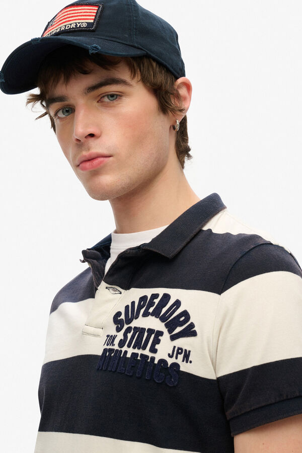 Superdry O bon&eacute; de beisebol remendado azul