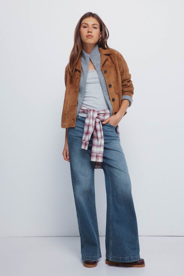 Springfield Cardigan com fecho-éclair cinzento