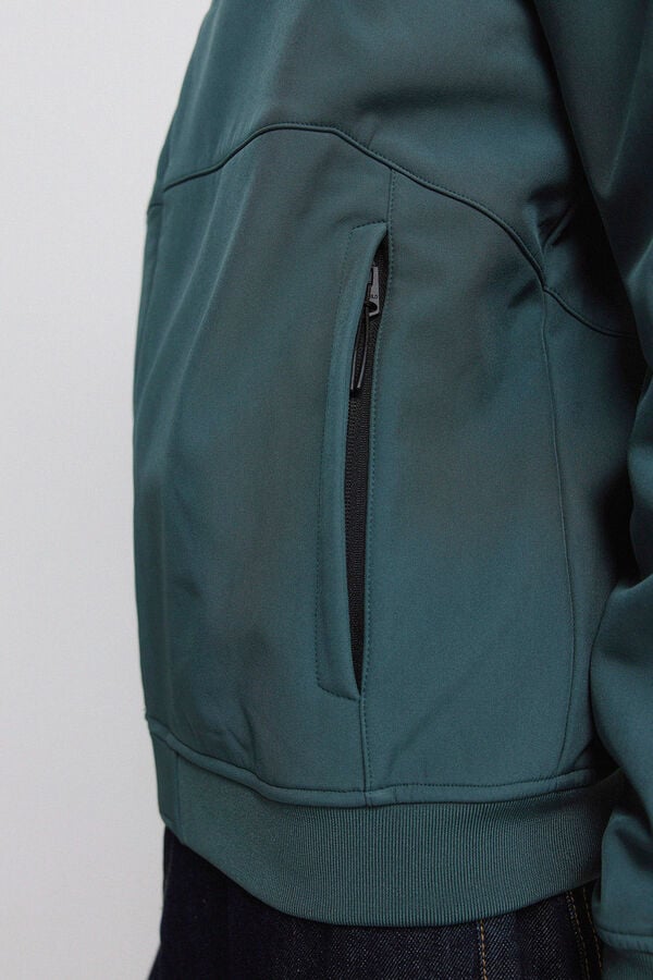 Springfield Jaqueta softshell com capuz. azul