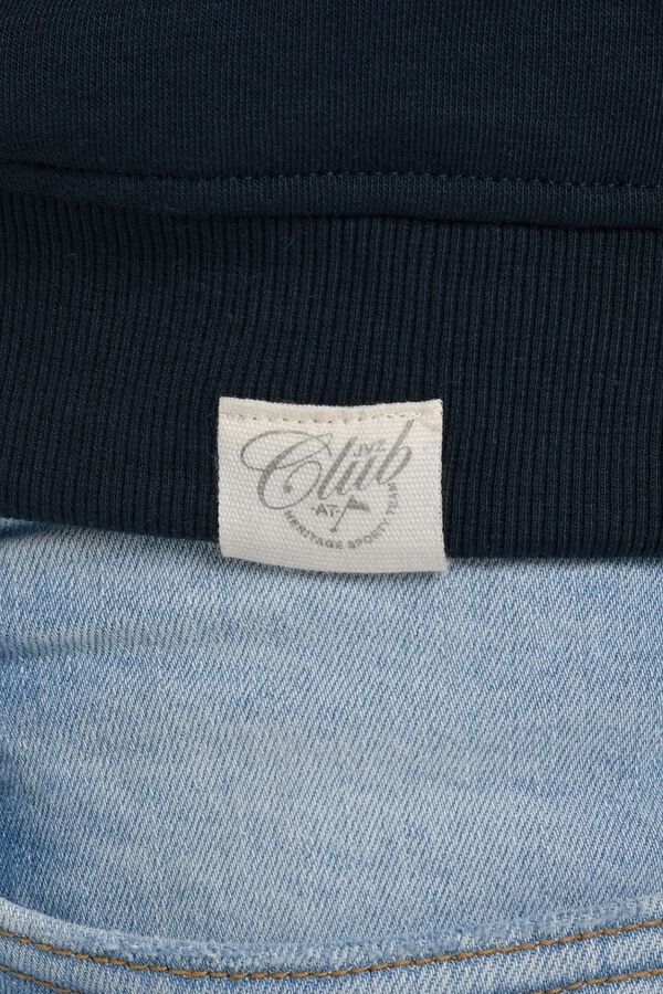 JVZ Sweatshirt de gola redonda com logo azul