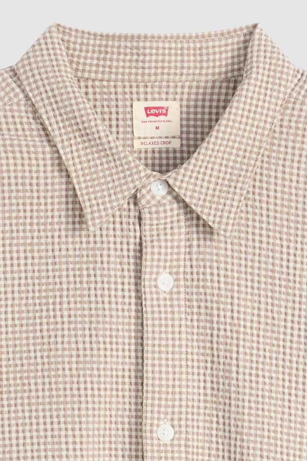 Levi's Camisa crop de manga curta branco