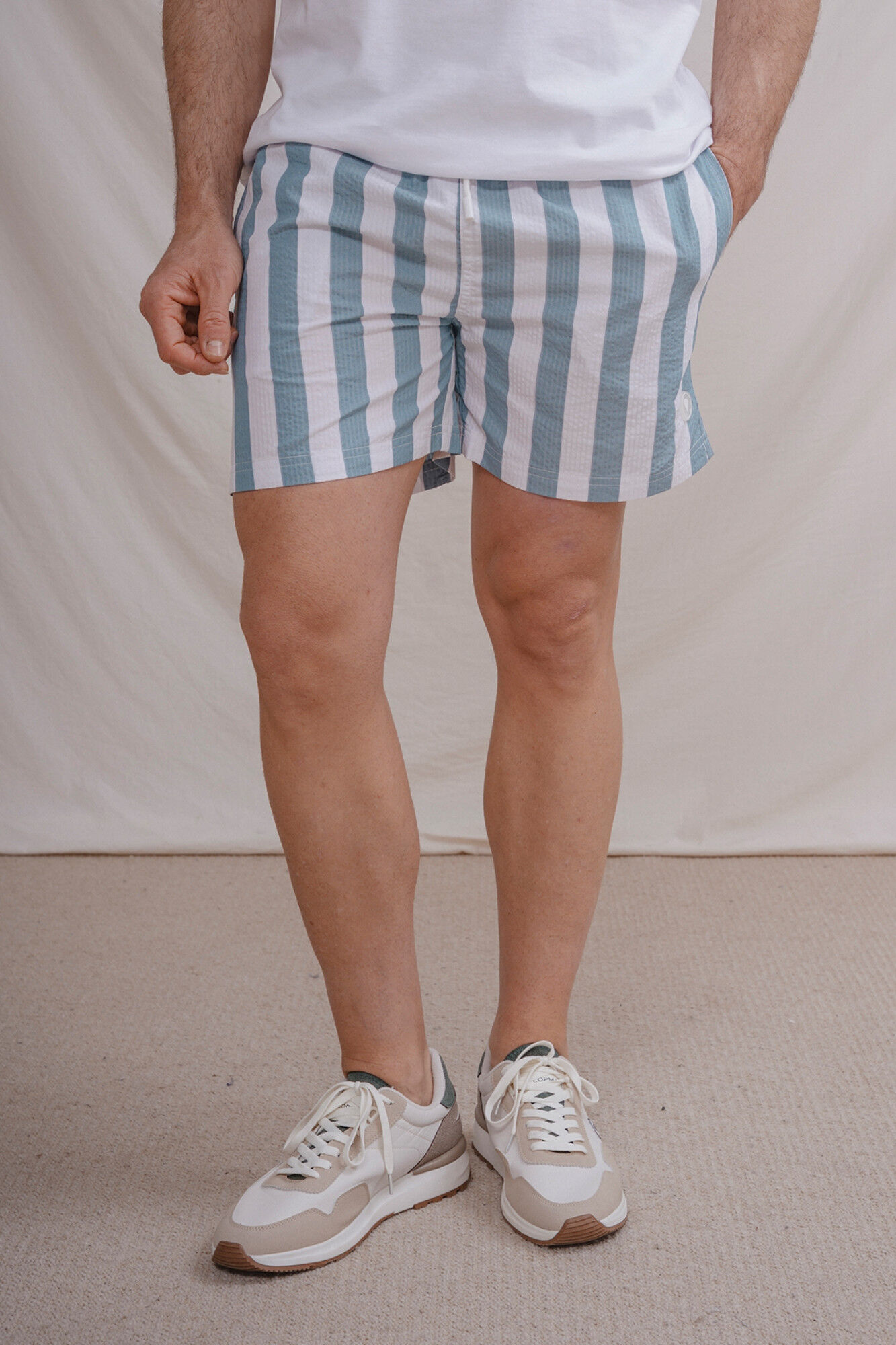 Celopman Fato de banho &agrave;s riscas