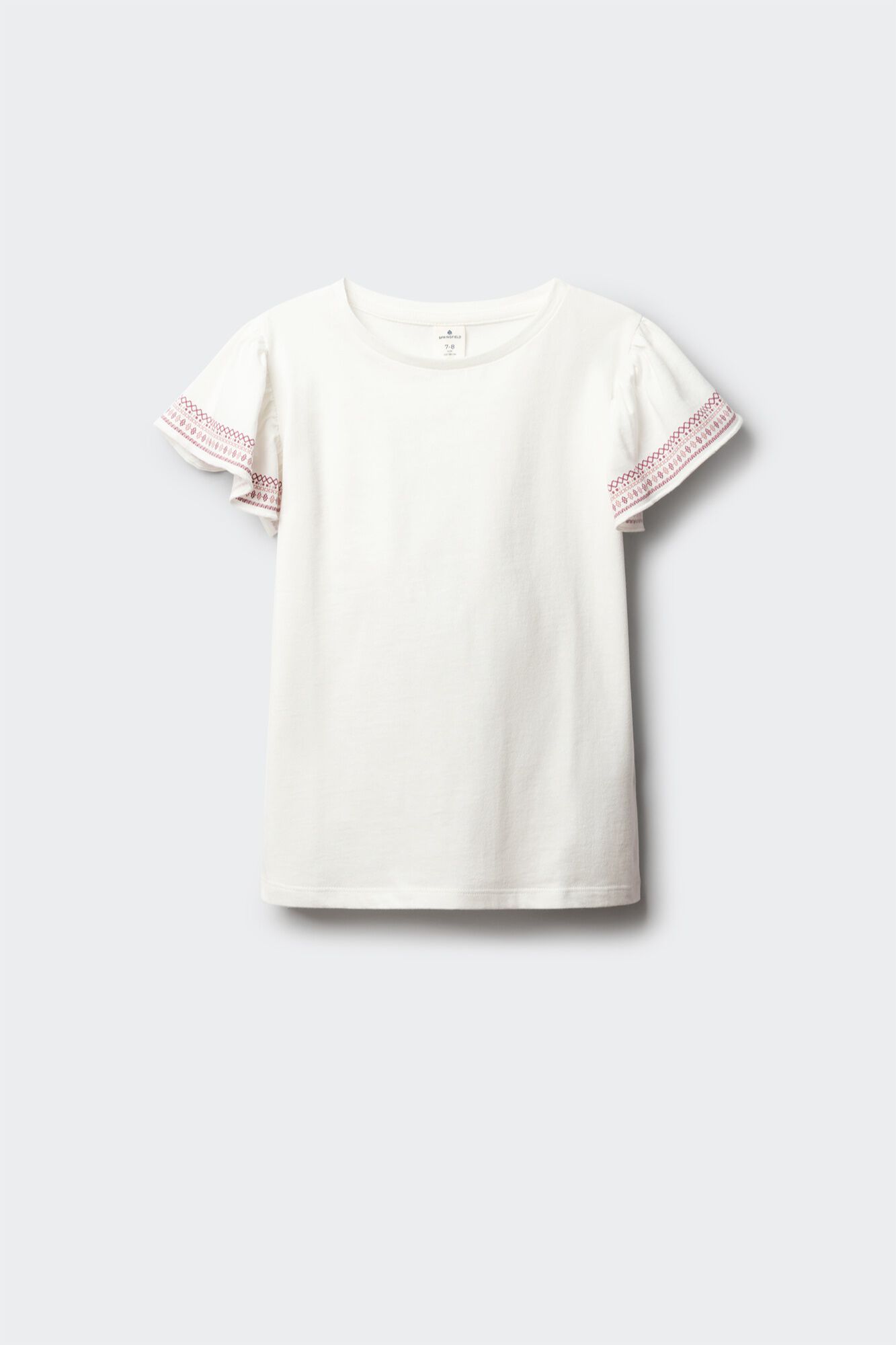 Springfield Kids T-shirt de manga curta b&aacute;sica com folho estampado para menina