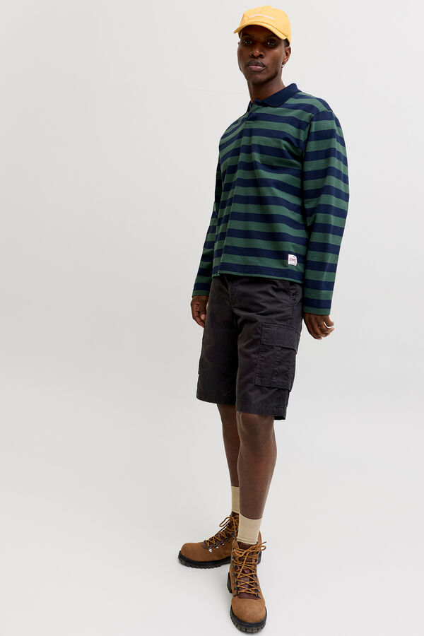 Jack & Jones Bermuda cargo relaxed preto