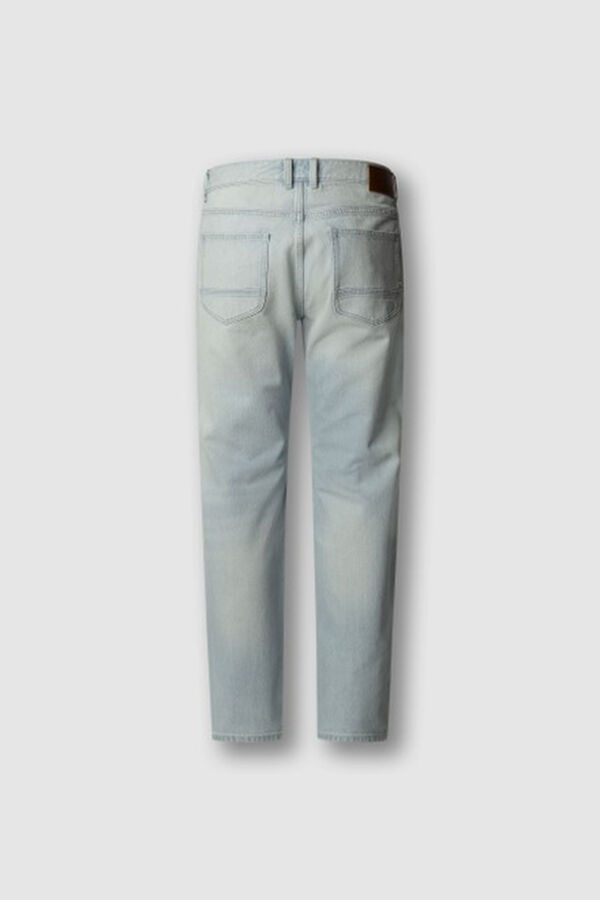 Pepe Jeans Calça jeans reta desbotada azul
