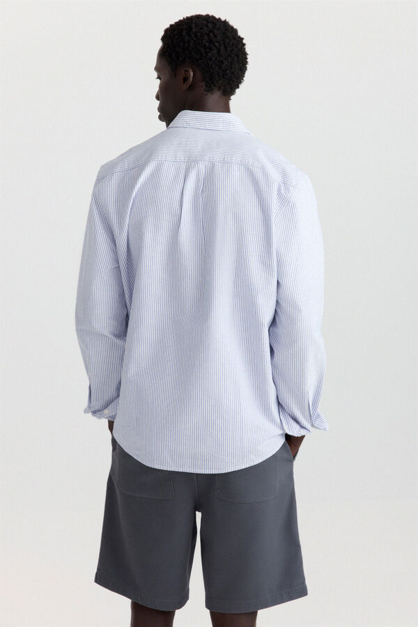 Springfield Camisa oxford &agrave;s riscas azul