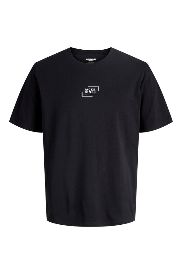 Jack & Jones T-shirt com logo na frente cinzento