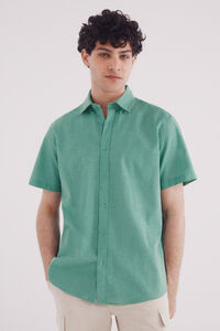 Springfield Camisa de manga curta em linho